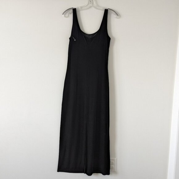 Black Maxi Dress Scoop Neckline Soft Stretch Fabric - Size 9 Velvet - Picture 2 of 4